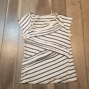 Striped Black and White Women's Top